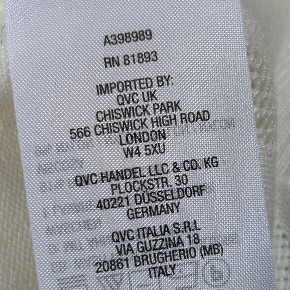 Jason Wu White Textured Knit Cardigan Sweater Large Minimalist QVC - Picture 3 of 5